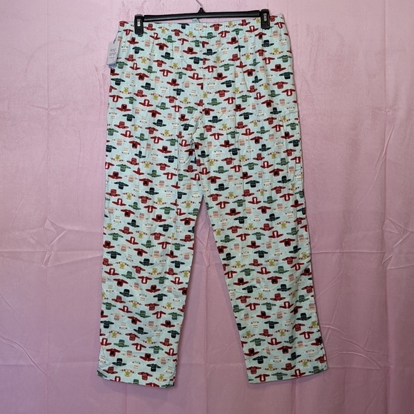 Sleep Sense Portuguese Flannel Christmas Sweater Pajama Pants with Pockets - Picture 4 of 7